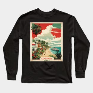 Cozumel Mexico Vintage Poster Tourism Long Sleeve T-Shirt